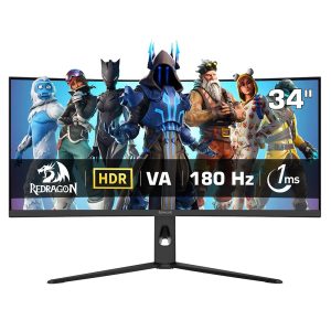 مانیتور گیمینگ 34 اینچ Redragon GMQ3418RVC Hypernova